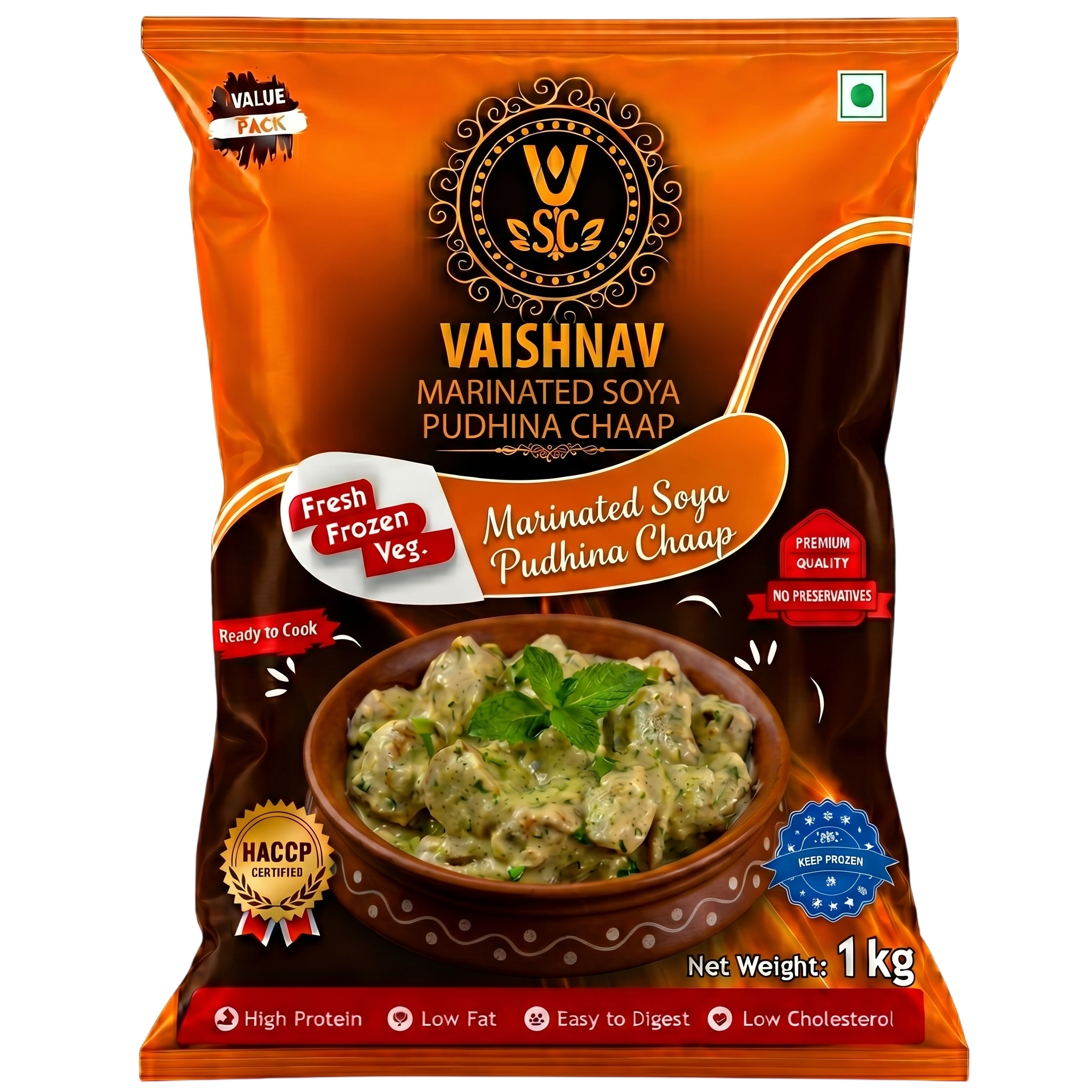 Marinated Pudina Soya Chaap